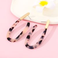 South Korea's New Exaggerated Personality Leopard Print Acetate Earrings Wholesale main image 6