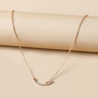 Simple Diamond Moon Necklace Wholesale Jewelry main image 6