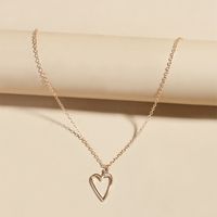 Fashion Diamond-studded Peach Heart Necklace main image 5