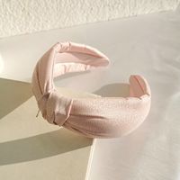 Korean Pure Color Shiny Cloth Knotted Headband sku image 6