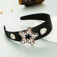Glass Diamond Five-pointed Star Fabric Hairpin Diamond Headband sku image 5