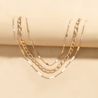 Fashion Geometric Chain Three-layer Necklace Wholesale Jewelry main image 3
