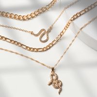 Fashion Spirit Snake Chain Four-layer Chain Necklace main image 6