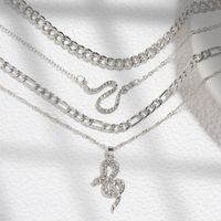 Fashion Spirit Snake Chain Four-layer Chain Necklace main image 7