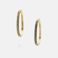 Fashion Inlaid Zircon Round Ear Accessories Copper Earring Accessories main image 1