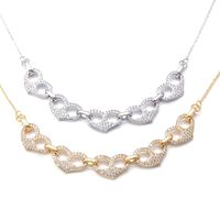 Europe And America Heart-shaped Gold-plated Copper Zircon Necklace Wholesale main image 6