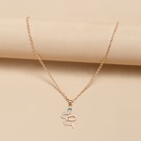 Fashion Full Diamond Snake Shape Rhinestone Necklace main image 3