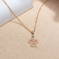 Fashion Full Diamond Snake Shape Rhinestone Necklace main image 7