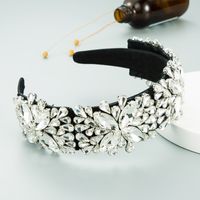 Baroque Retro Exaggerated Stained Glass Drill Fabric Headband sku image 3