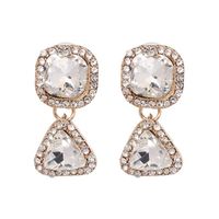 New Full Diamond Geometric Triangle Earrings Jewelry European And Beautiful Women Earrings main image 1