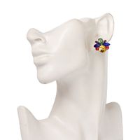 New Alloy Diamond-studded Cute Korean Female Earrings Wholesale Jewelry main image 3