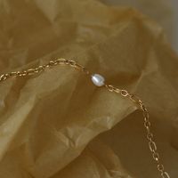 Bracelet En Acier Au Titane Avec Chaîne D&#39;épissage Ovale En Perles D&#39;eau Douce main image 3