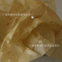 Freshwater Pearl Oval Splicing Chain Titanium Steel Bracelet main image 4