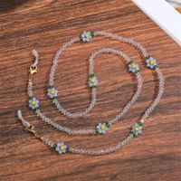 Korean Simple Rice Beads Sunflower Mask Chain Lanyard Glasses Chain Transparent Bead Chain Mask Rope main image 4
