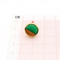 Retro Simple Round Resin Wood Earrings Trend Geometric Contrast Stitching Earrings Female main image 3