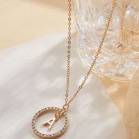European And American Style Niche Design Diamond Letter Pendent Necklace Female main image 3