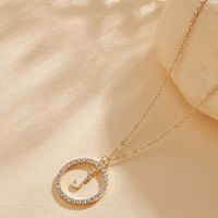 European And American Style Niche Design Diamond Letter Pendent Necklace Female main image 4