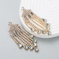 Fashion Diamond-studded Acrylic Tassel Earrings Drop Earring main image 3