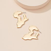 Africa Map Earrings Geometric New Trendy Design Ear Studs Ear Jewelry Wholesale main image 1