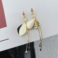 Fashion New Water Drop Zircon Color Metal Tassel Earrings main image 4