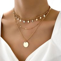 Collier De Pampilles De Disque Multicouche De Nouveaux Bijoux Européens Et Américains Dames En Gros main image 2