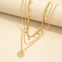 European And American New Jewelry Multi-layer Disc Tassel Necklace Ladies Wholesale main image 3