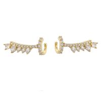 Fashion T-shaped Zircon Ear Clip Zircon Ear Clip Earrings Jewelry main image 4