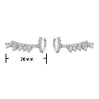 Fashion T-shaped Zircon Ear Clip Zircon Ear Clip Earrings Jewelry main image 5