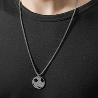 Hollow Football Pendant Stainless Steel Simple Sweater Chain Wholesale main image 1