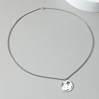 Hollow Football Pendant Stainless Steel Simple Sweater Chain Wholesale main image 5
