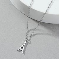Eiffel Tower Stainless Steel Pendant Clothing Accessories Necklace Wholesale main image 3