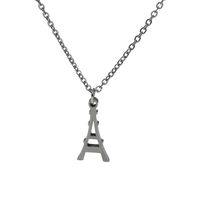 Eiffel Tower Stainless Steel Pendant Clothing Accessories Necklace Wholesale main image 6