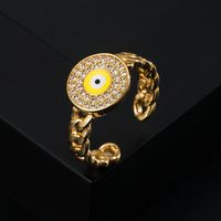 Fashion Copper Micro-set Zircon Geometric Trend Ring Accessories Wholesale sku image 2