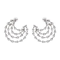 Nouvelles Boucles D&#39;oreilles Femelles Serties De Diamants En Alliage Géométrique Européen Et Américain sku image 1