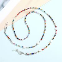 Retro Ethnic Color Rice Beads Peach Heart Mask Chain Hanging Neck Glasses Chain Anti-lost Mask Rope sku image 1