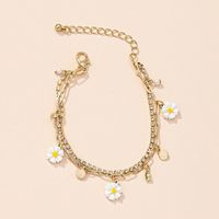 Ethnic Style Small Daisy Letter Pearl Beaded Bracelet Hand Jewelry Wholesale sku image 4
