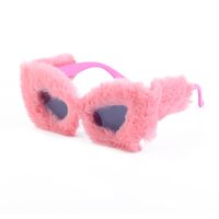 Fashion Ruffian Plush Fashion Cat Eye Sunglasses Wholesale Sunglasses sku image 5