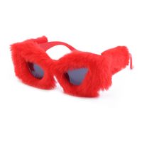 Fashion Ruffian Plush Fashion Cat Eye Sunglasses Wholesale Sunglasses sku image 7