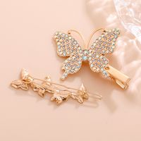 Fashion Butterfly Shape Crystal Hairpin 2-piece Set main image 3