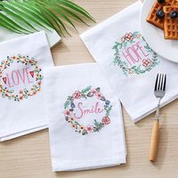Ethnic Style Embroidered Placemat Wine Glass Towel main image 1