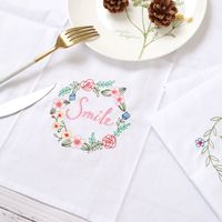 Ethnic Style Embroidered Placemat Wine Glass Towel main image 5