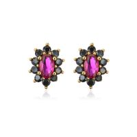 Fashion Color Zircon Earrings Exquisite Earrings Cross-border Jewelry sku image 6