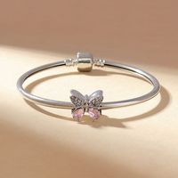Bracelet En Cuivre Simple Papillon En Cristal Créatif Coréen sku image 2