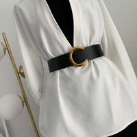 Ladies Simple Black Fashion Decorative Belt main image 1