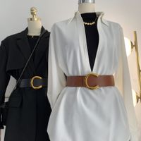 Ladies Simple Black Fashion Decorative Belt main image 4