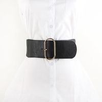 Korean Style Pin Buckle Loose Elastic Girdle Decoration Simple Black Belt Wholesale main image 1