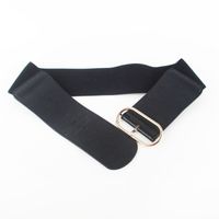 Korean Style Pin Buckle Loose Elastic Girdle Decoration Simple Black Belt Wholesale main image 4