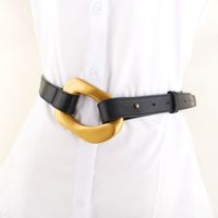 Ceinture À Boucle Rétro Européenne Et Américaine Pour Femmes, Ceinture Noire À La Mode En Gros main image 1