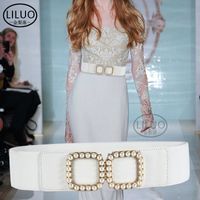 Ceinture Décorative En Perles Pour Femmes, Ceinture Élastique À La Mode main image 3