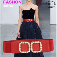 Women's Decorative Pearl Belt Elastic Girdle Fashion Belt main image 4